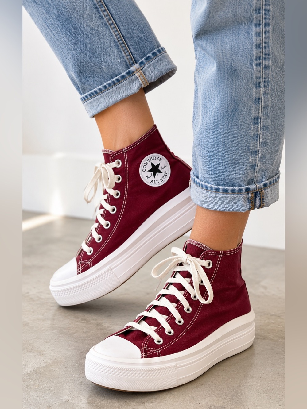 Converse Chuck Taylor All Star Move Platform High Top Dark Beetroot Women’s 9